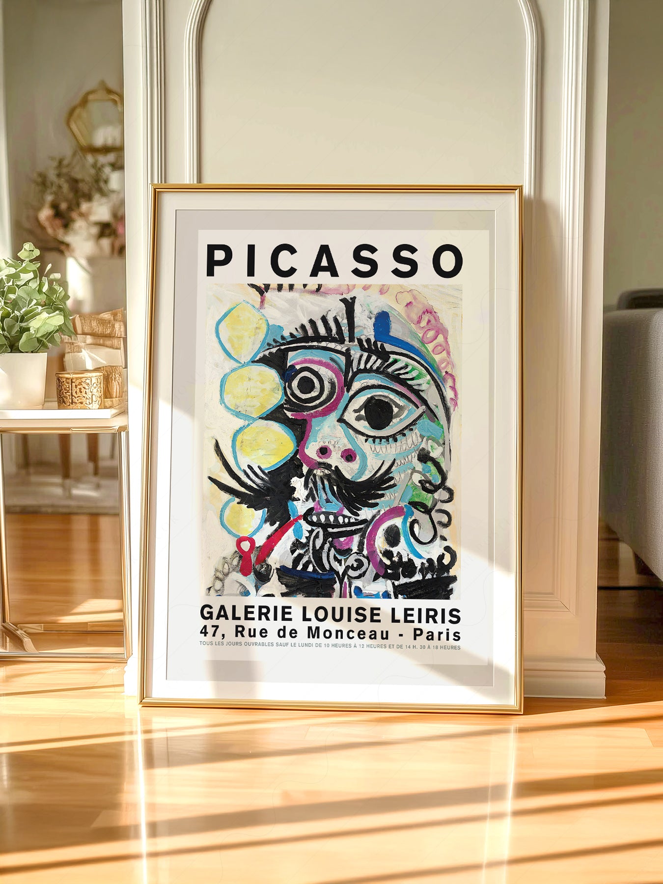 Gallery wall featuring Pablo Picasso Galerie Louise Leiris fine art print