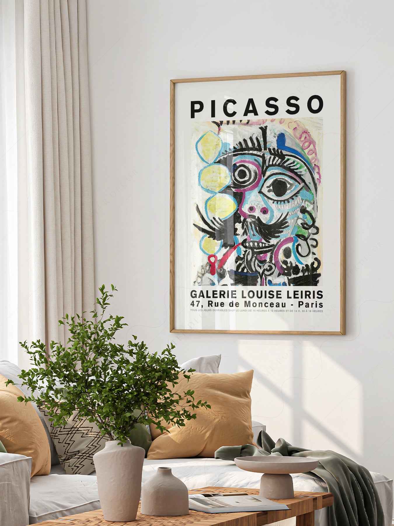 Close-up of Pablo Picasso Galerie Louise Leiris archival print on Premium Matte Paper