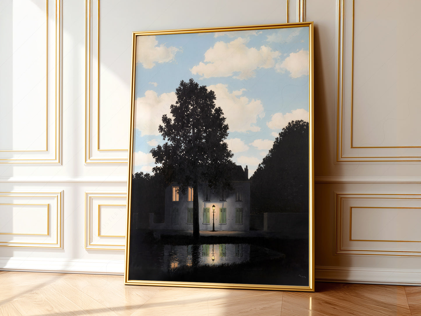 René Magritte Empire of Light print on 100% Cotton Matte Paper – texture detail