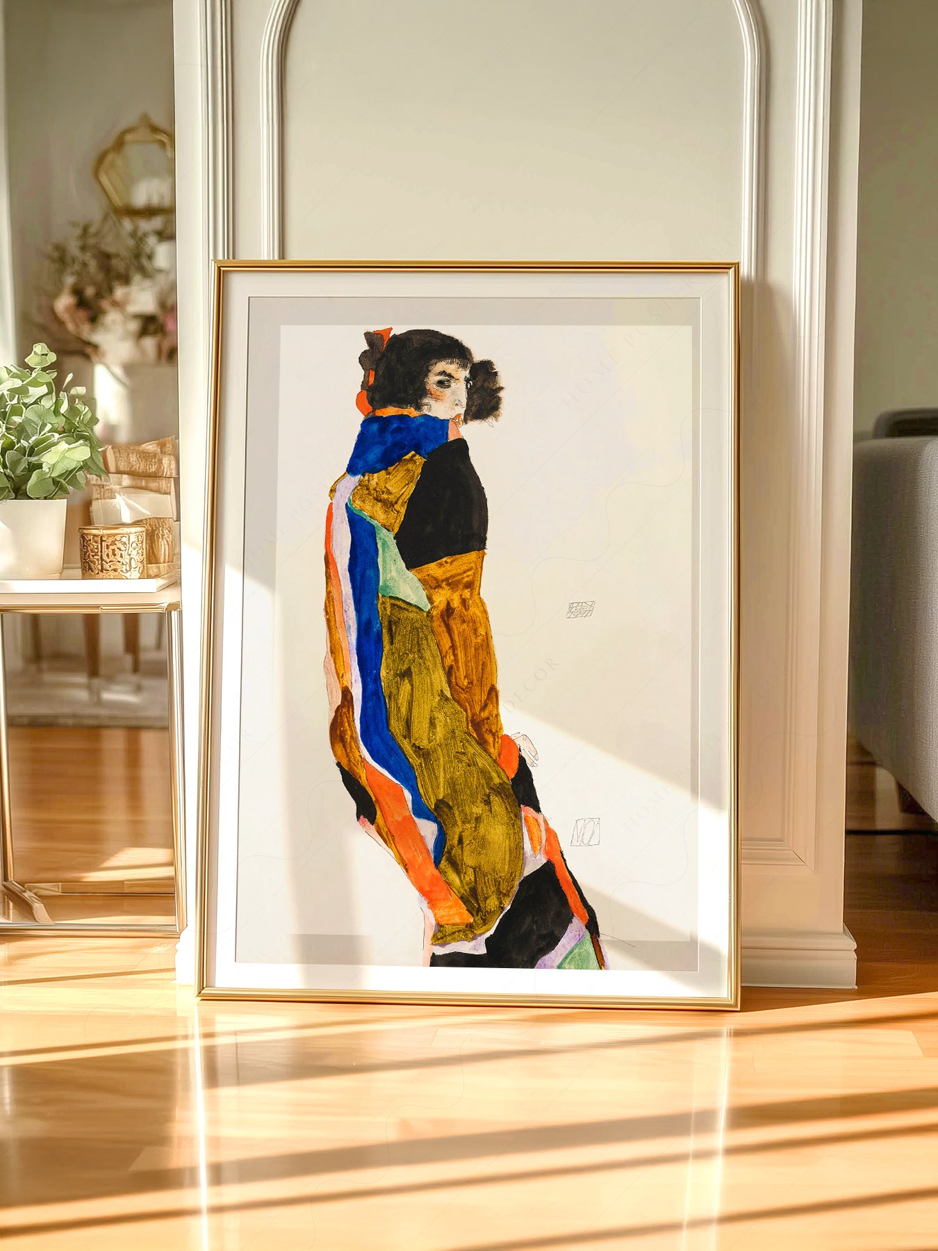 Gallery wall featuring Egon Schiele Moa fine art print