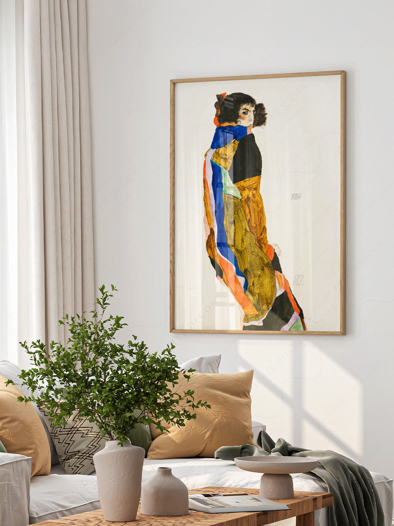 Close-up of Egon Schiele Moa archival print on Premium Matte Paper