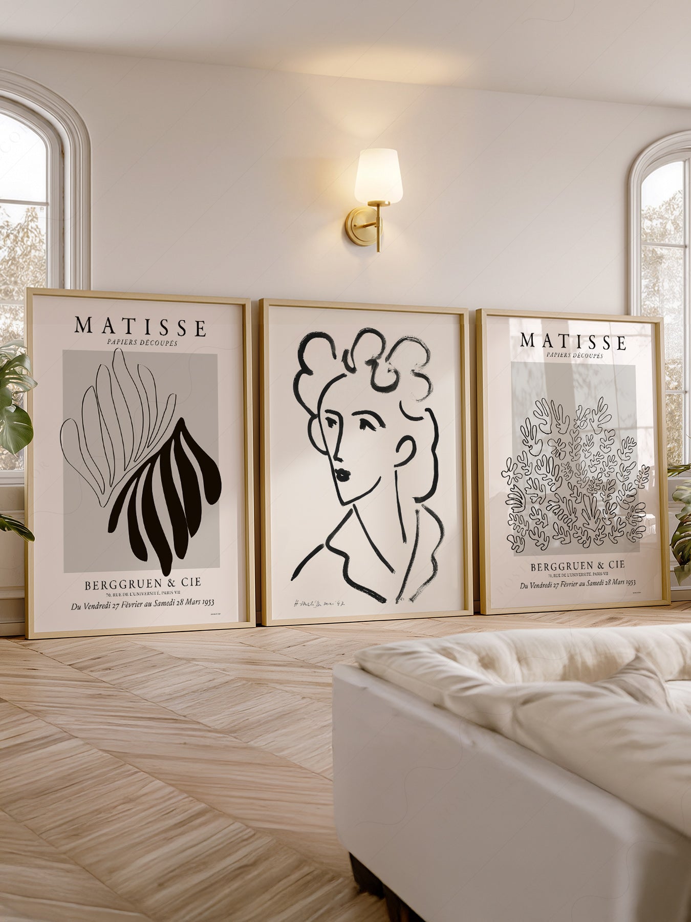 Henri Matisse wall art in a cozy home study or reading room
