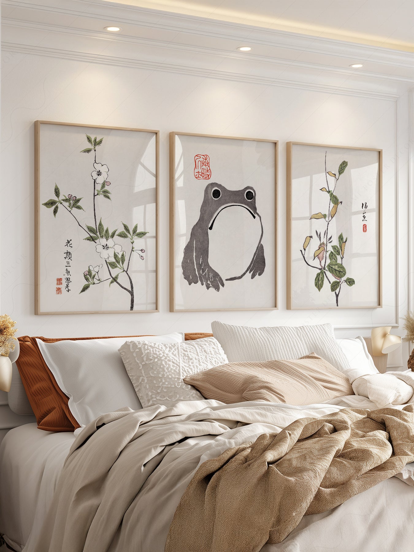 Matsumoto Hoji Frog Art Print Set – Japanese Botanical – museum quality art print