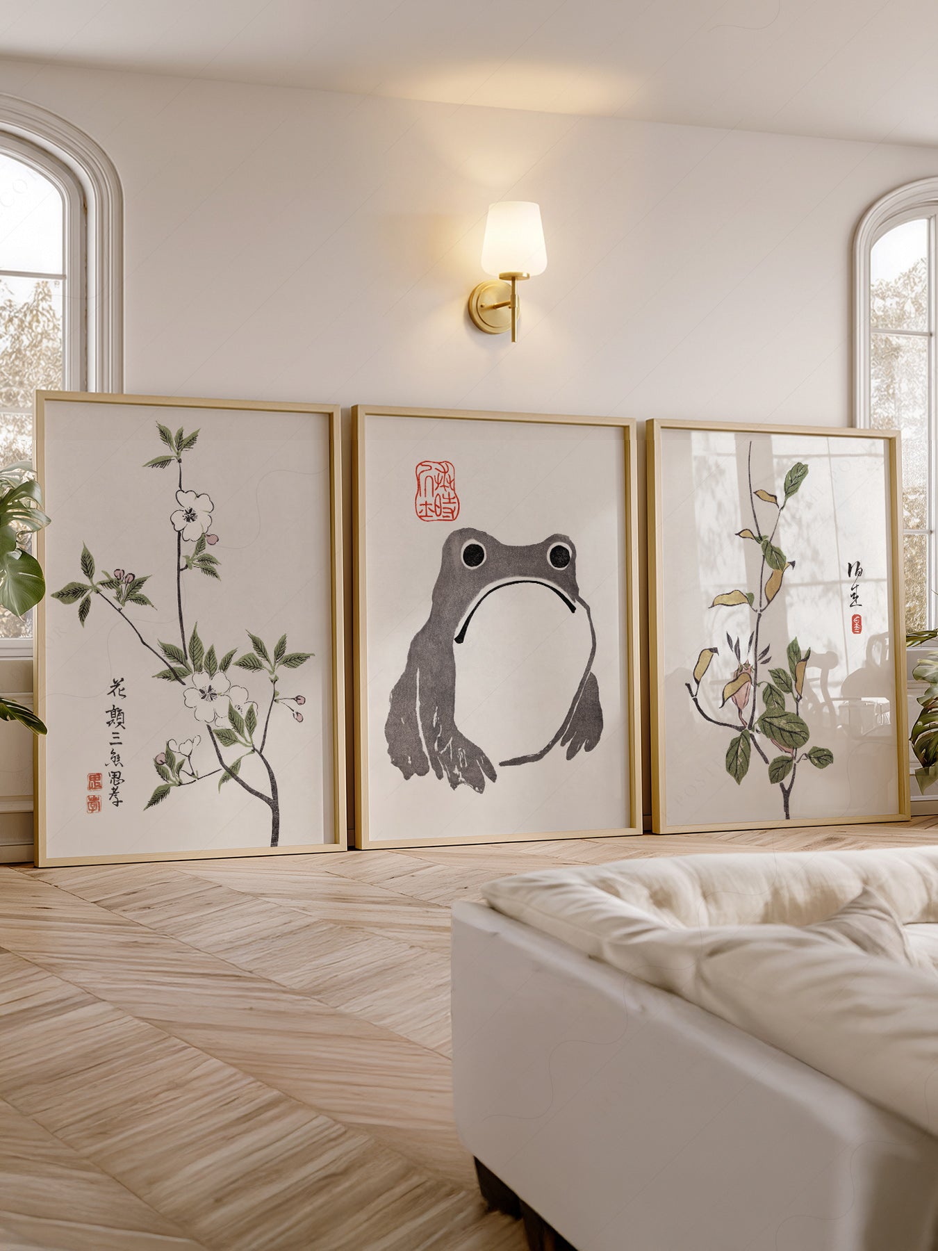 Matsumoto Hoji Frog Art Print Set – Japanese Botanical – classic art print reproduction