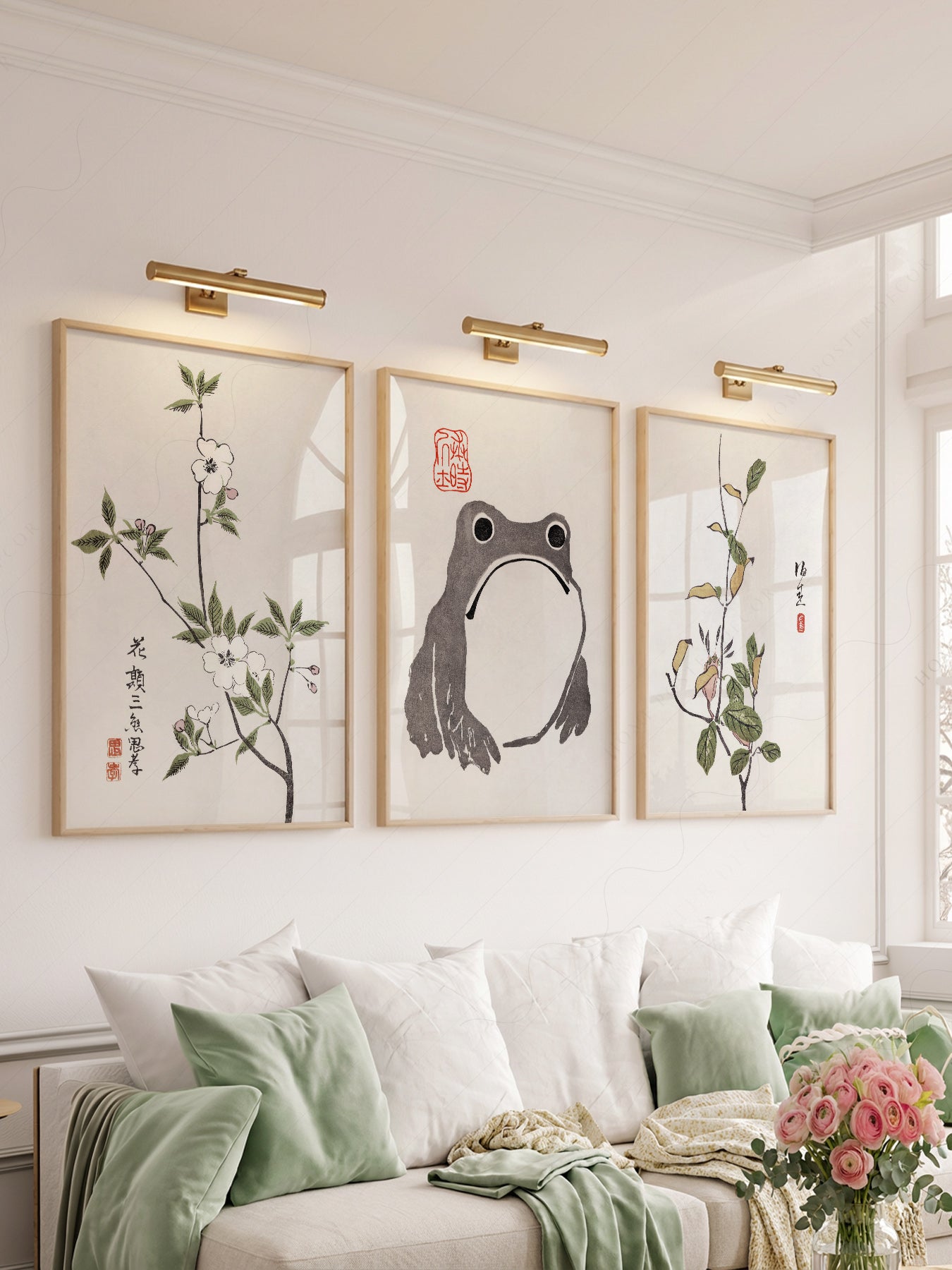 Matsumoto Hoji Frog Art Print Set – Japanese Botanical – archival paper art print