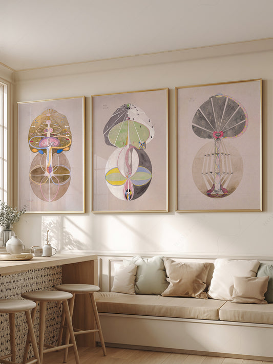 Hilma af Klint The Ten Largest Set of 3 Prints – fine art print wall decor