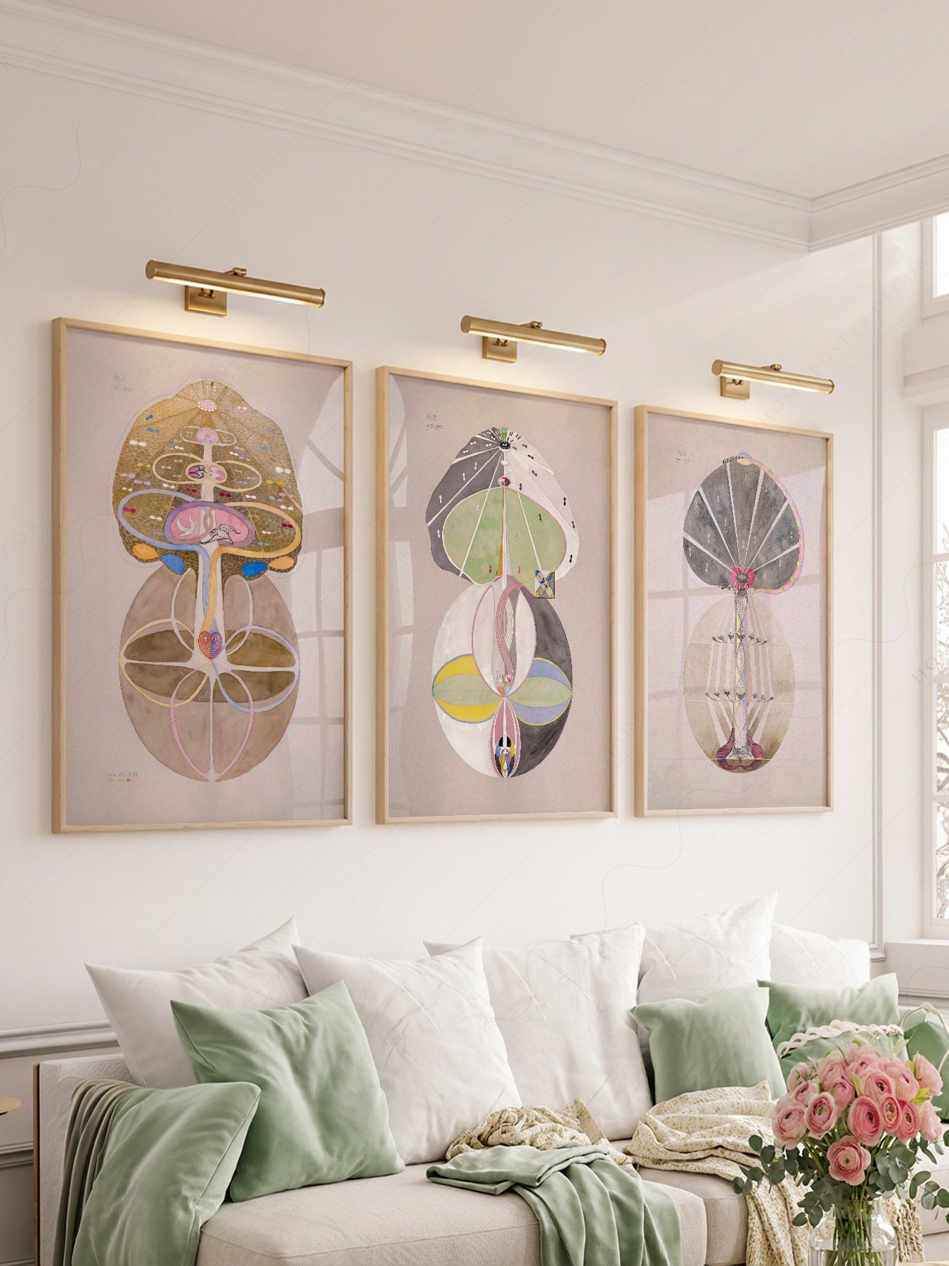 Hilma af Klint The Ten Largest Set of 3 Prints – archival paper art print