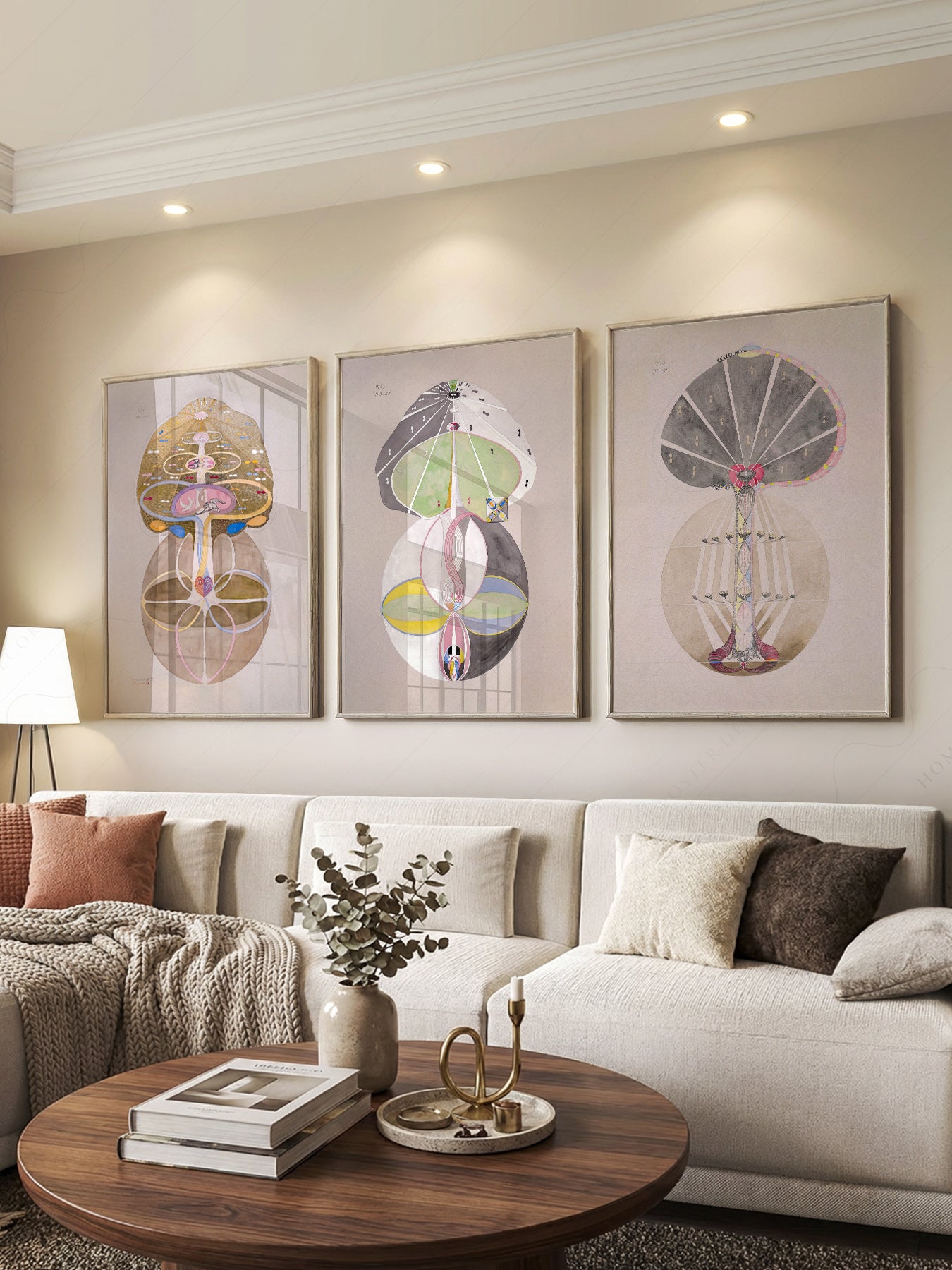 Hilma af Klint The Ten Largest Set of 3 Prints – art poster for living room