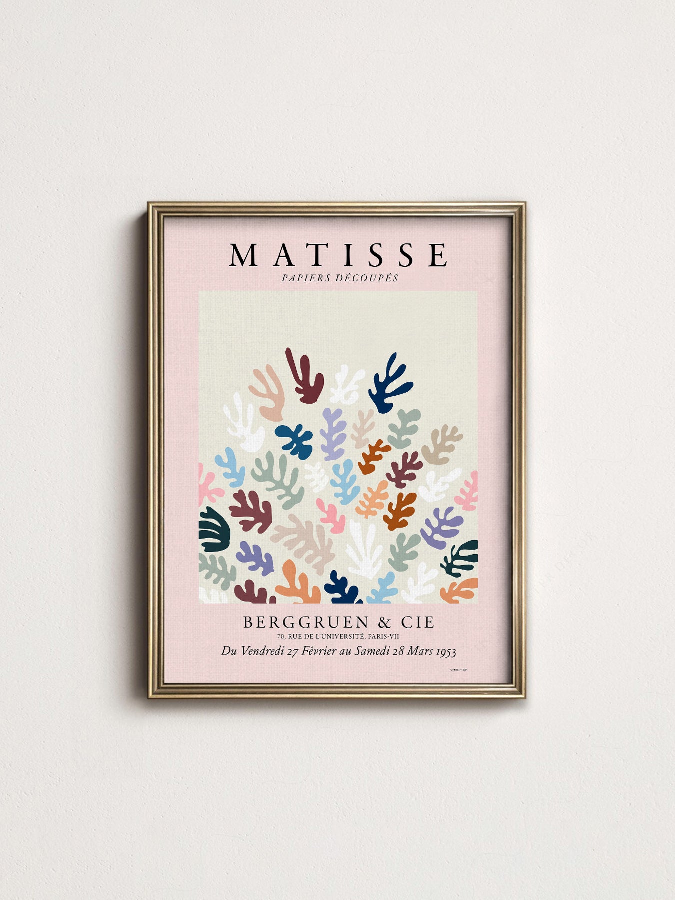 Henri Matisse, The Cut-Outs, Pink Wall Art