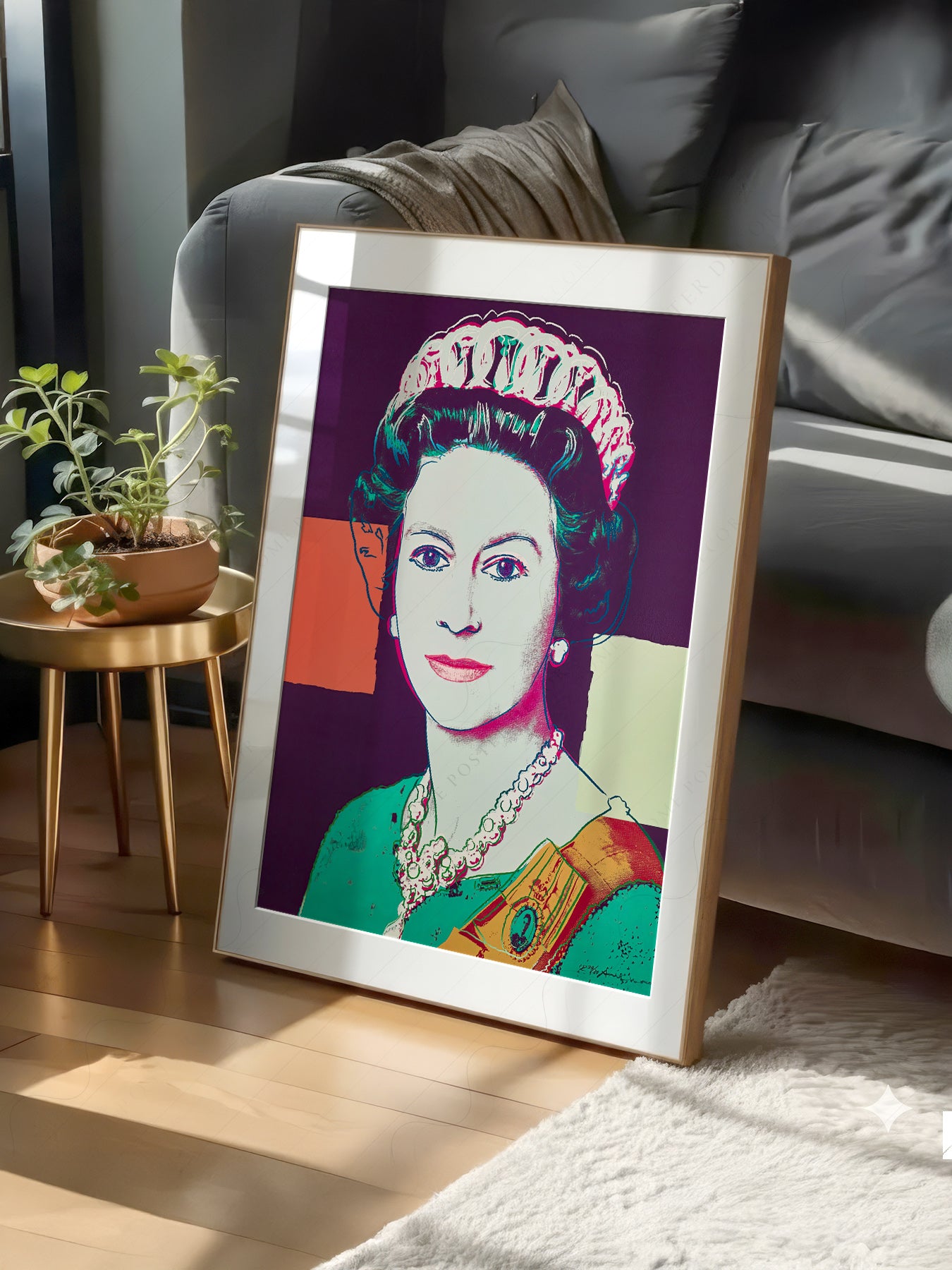 Andy Warhol Queen Elizabeth II Pop print on 100% Cotton Matte Paper – texture detail