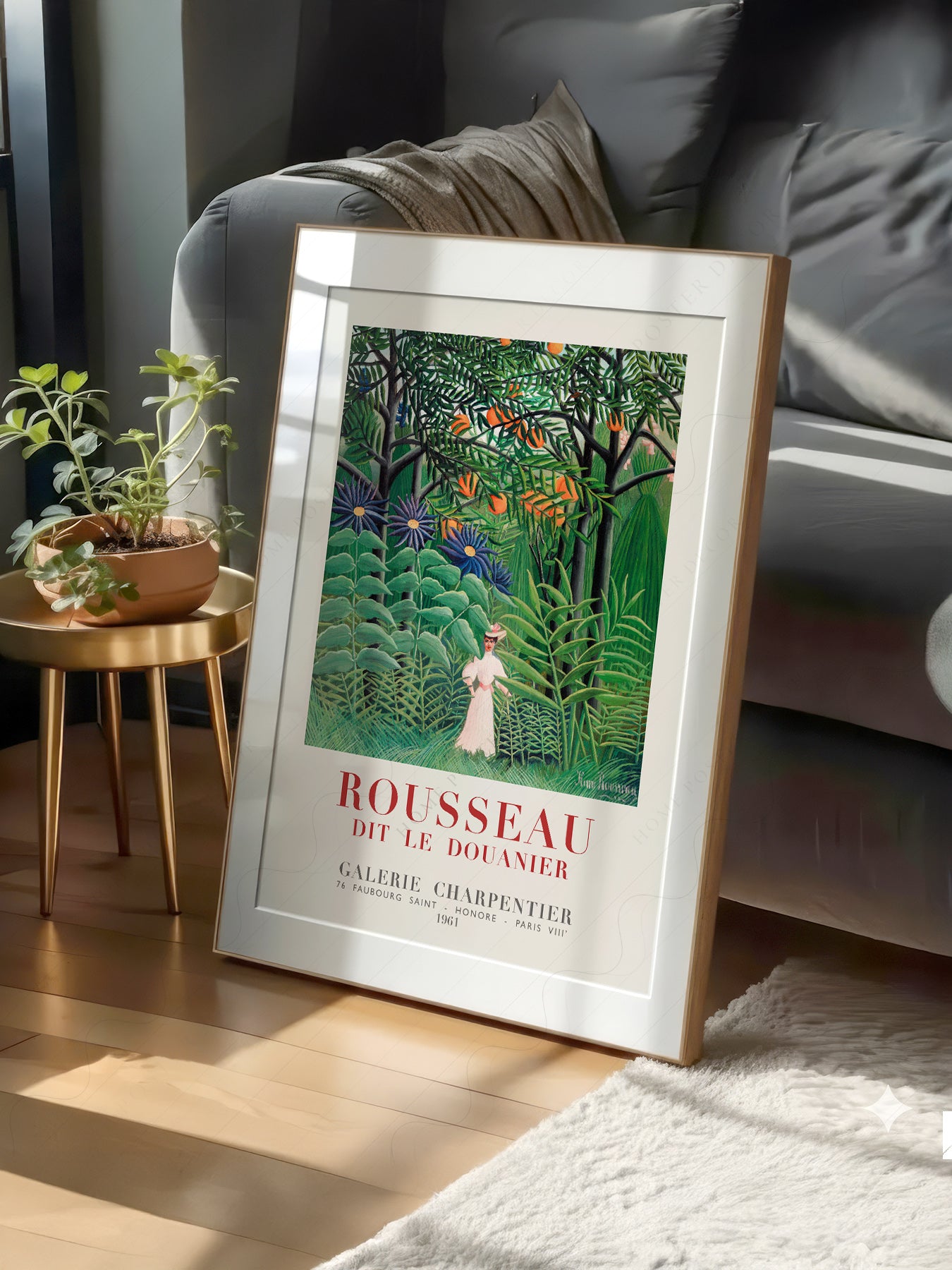 Henri Rousseau Woman Walking in an print on 100% Cotton Matte Paper – texture detail