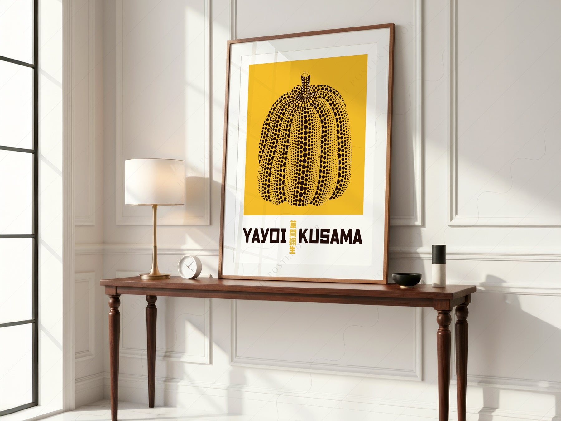 Yayoi Kusama Yellow Pumpkin print on 100% Cotton Matte Paper – texture detail