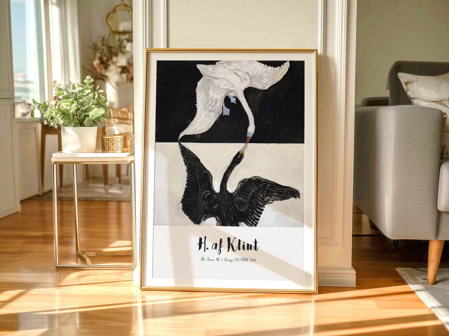 Hilma af Klint print, The Swan, Birds Wall Art