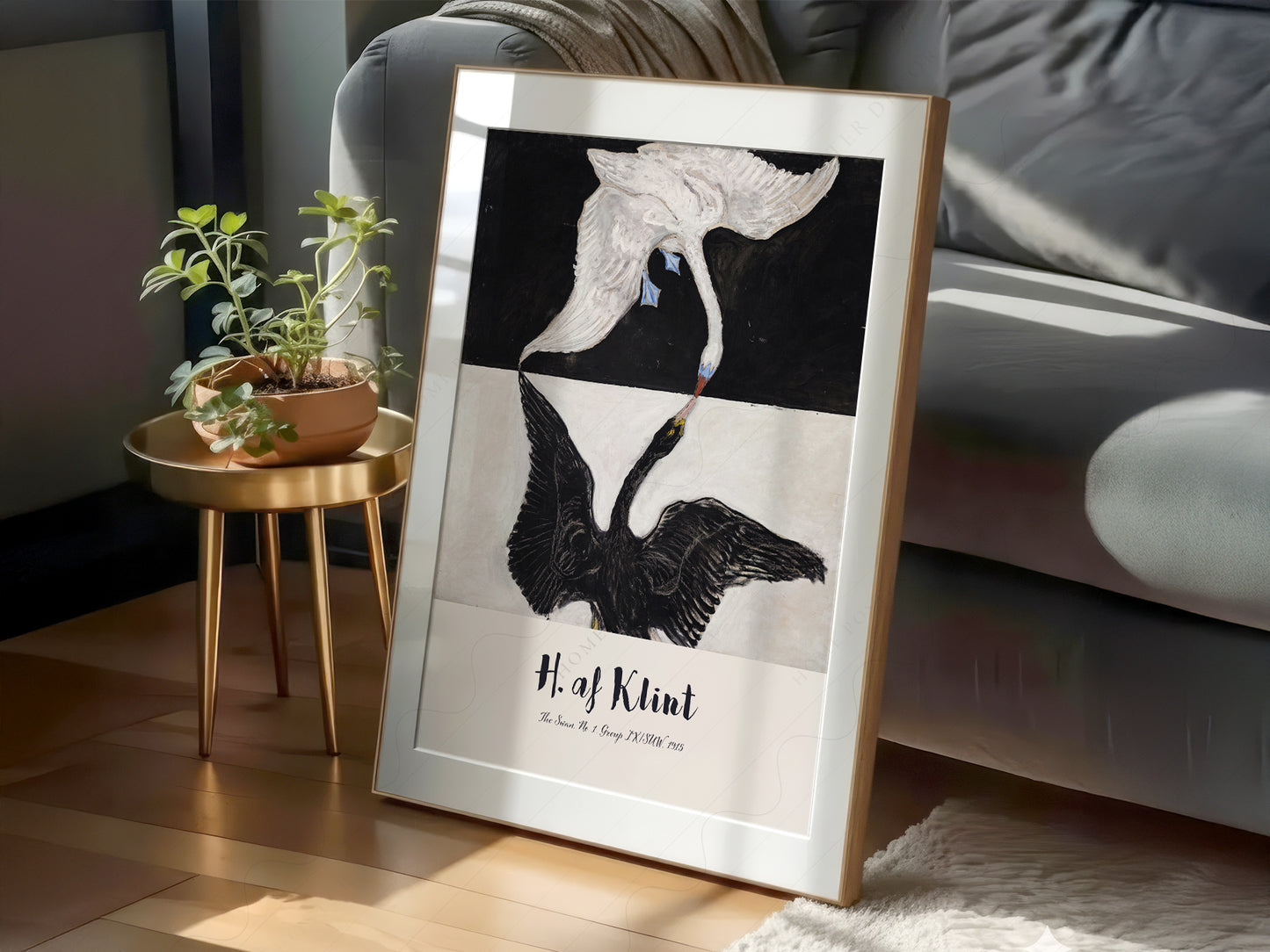Hilma af Klint print, The Swan, Birds Wall Art