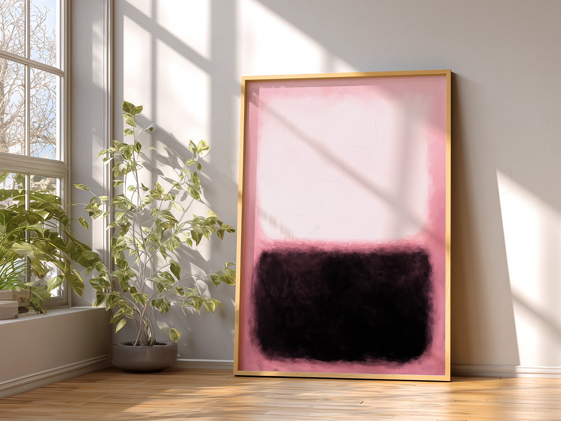 Mark Rothko wall art in a cozy home study or reading room