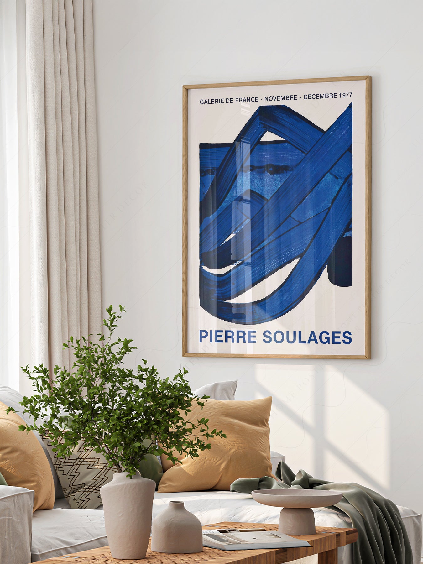 Close-up of Pierre Soulages Galerie de France 1977 archival print on Premium Matte Paper
