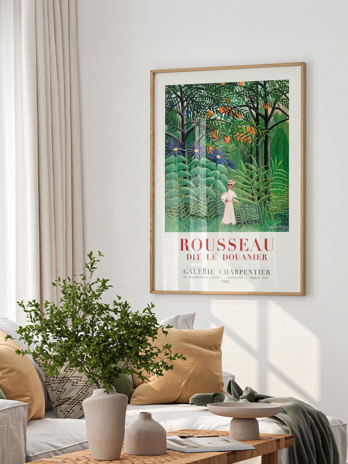 Close-up of Henri Rousseau Woman Walking in an archival print on Premium Matte Paper