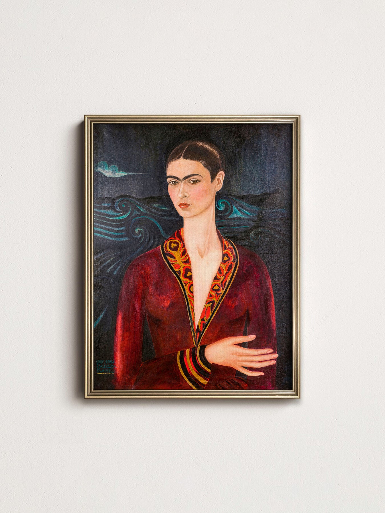 Frida Kahlo Velvet Dress Self-Portrait Print Frida Kahlo Velvet Dress Self-Portrait Print