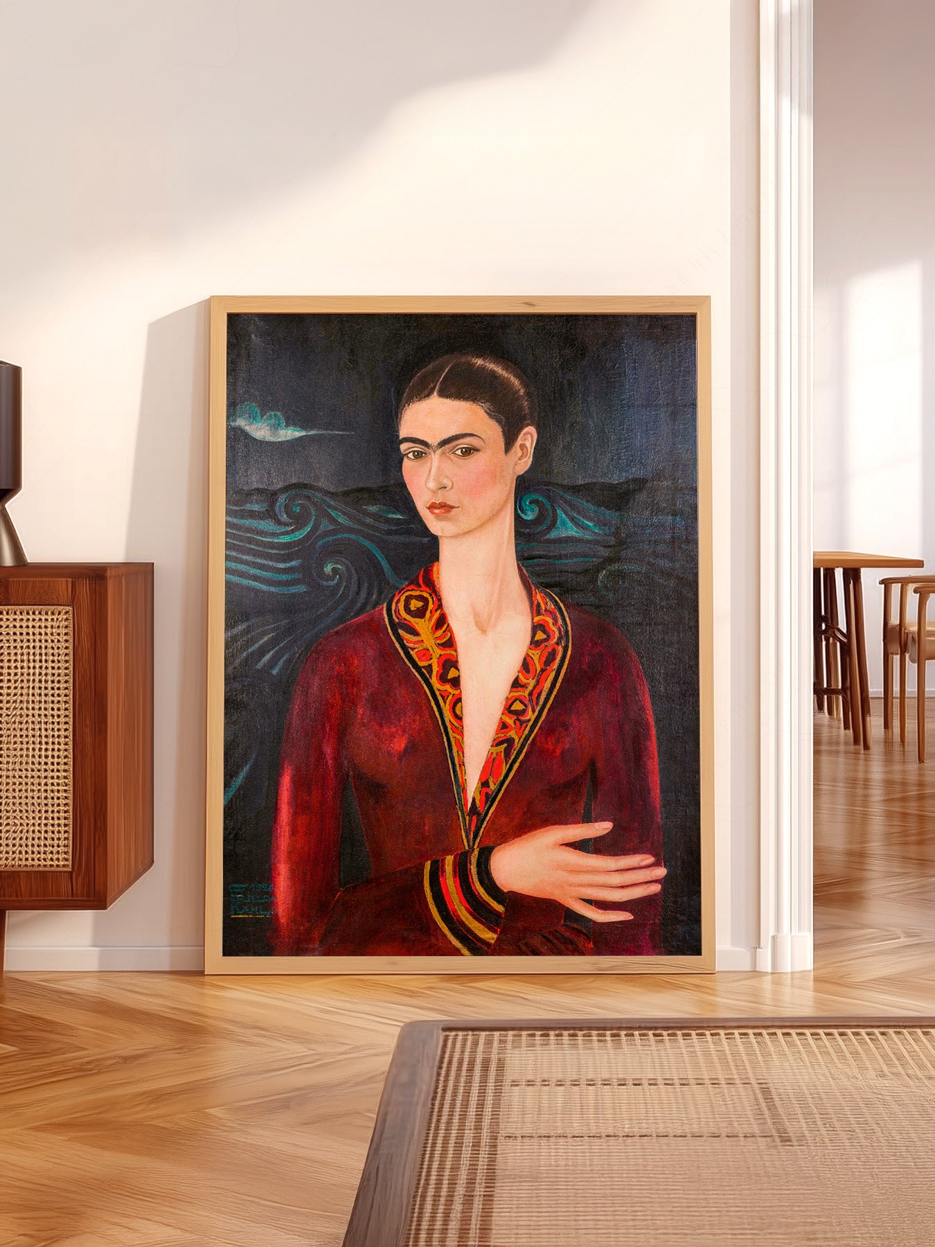 Frida Kahlo Velvet Dress Self-Portrait Print