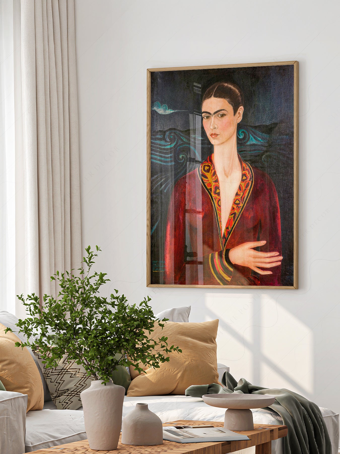 Frida Kahlo Velvet Dress Self-Portrait Print Frida Kahlo Velvet Dress Self-Portrait Print