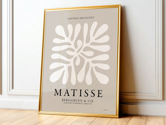 Henri Matisse, The Cut Outs Print, Light Beige and White