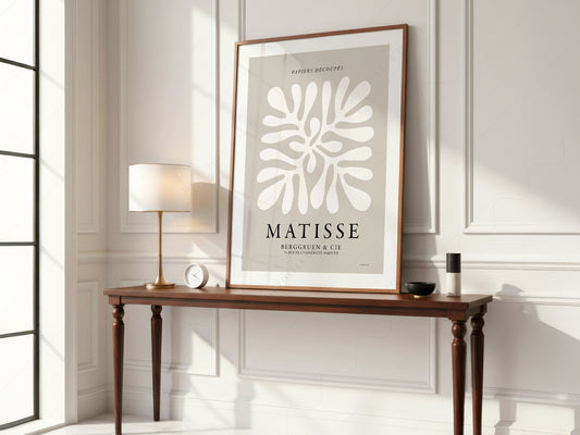 Henri Matisse, The Cut Outs Print, Light Beige and White