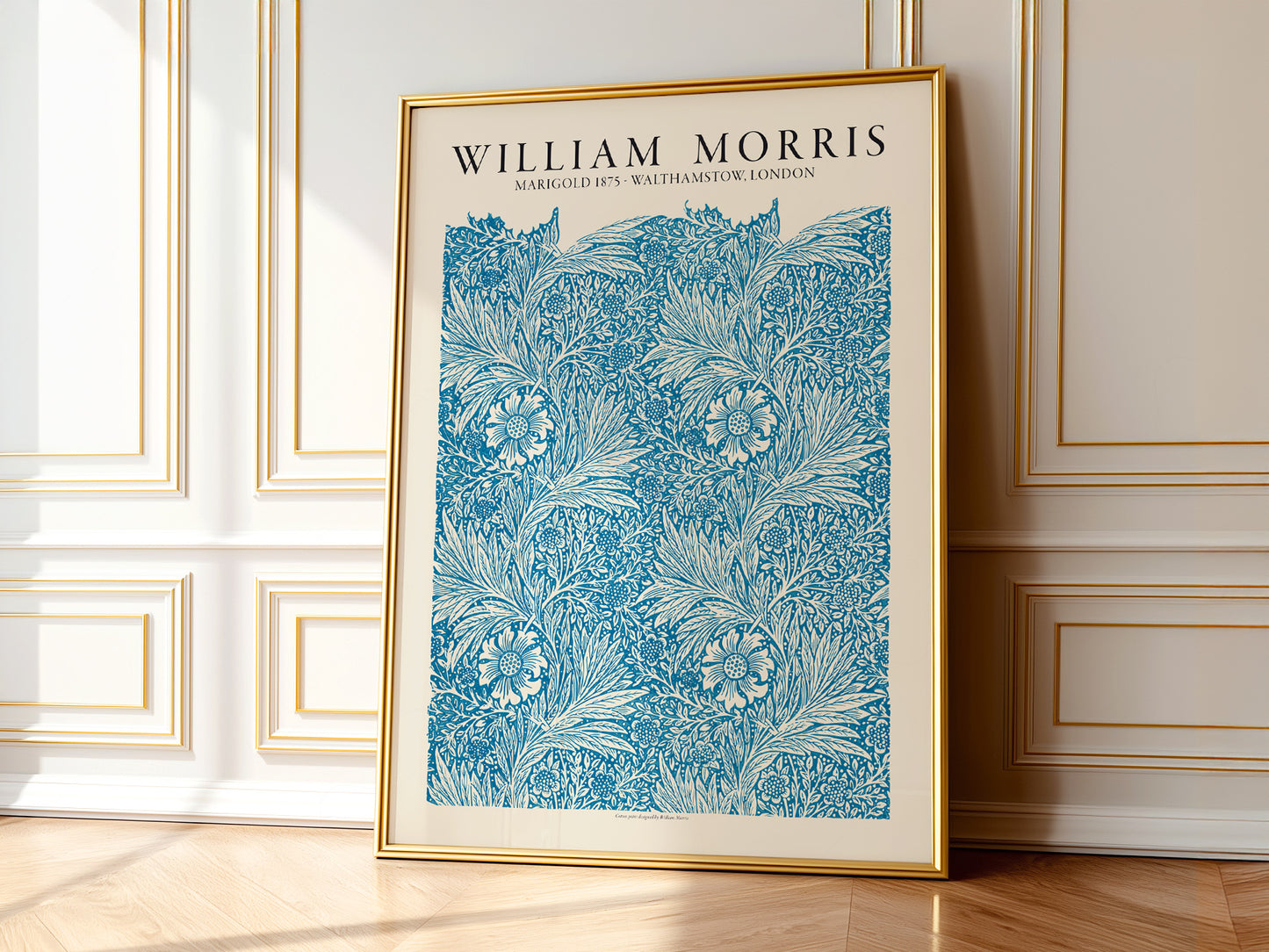 William Morris, Light Blue Marigold, Fine Art Print