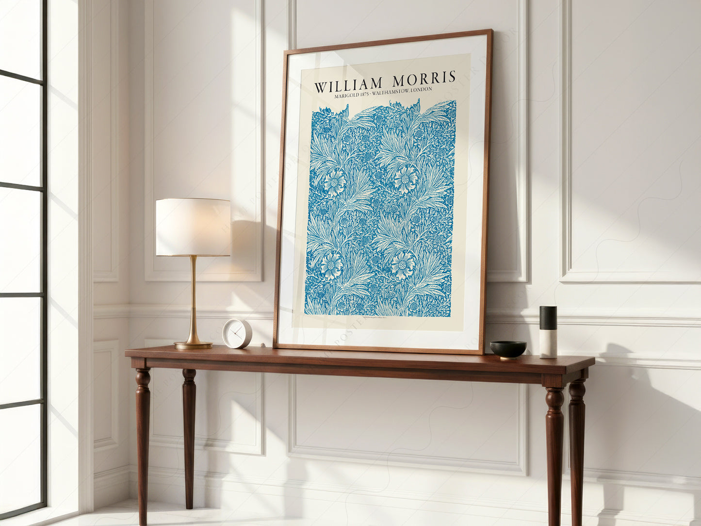William Morris, Light Blue Marigold, Fine Art Print