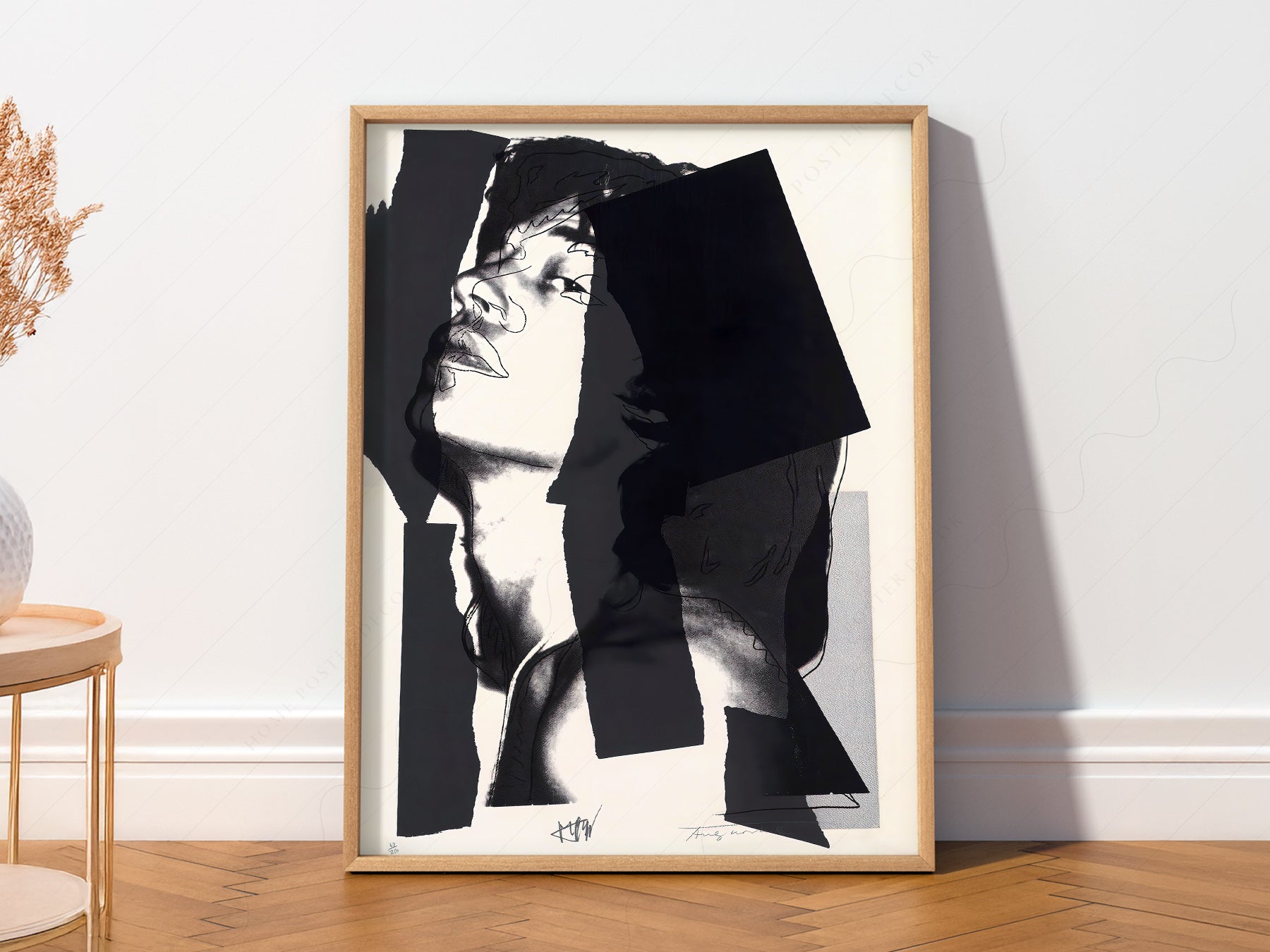 Andy Warhol Mick Jagger Portrait print on 100% Cotton Matte Paper – texture detail