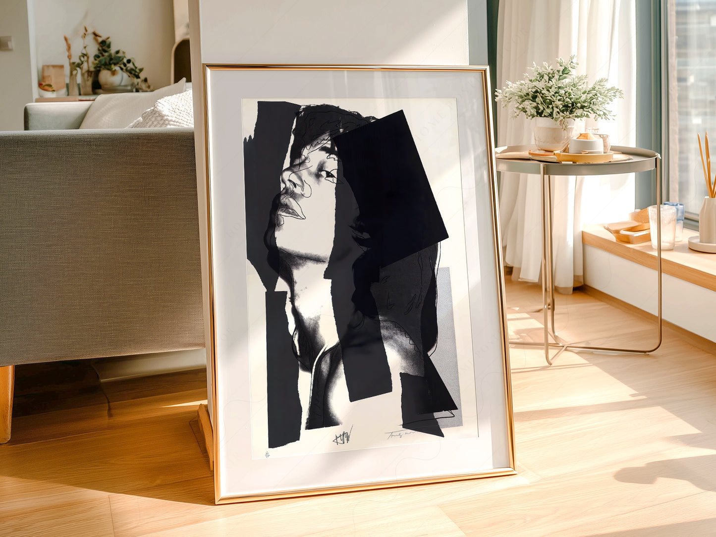 Close-up of Andy Warhol Mick Jagger Portrait archival print on Premium Matte Paper
