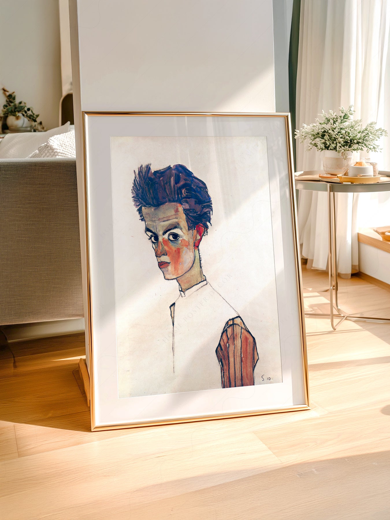 Egon Schiele Self-Portrait Art Print – Expressionist – museum quality art print