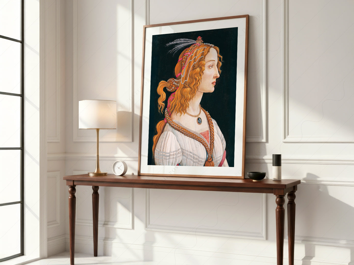 Sandro Botticelli Simonetta Vespucci print on 100% Cotton Matte Paper – texture detail