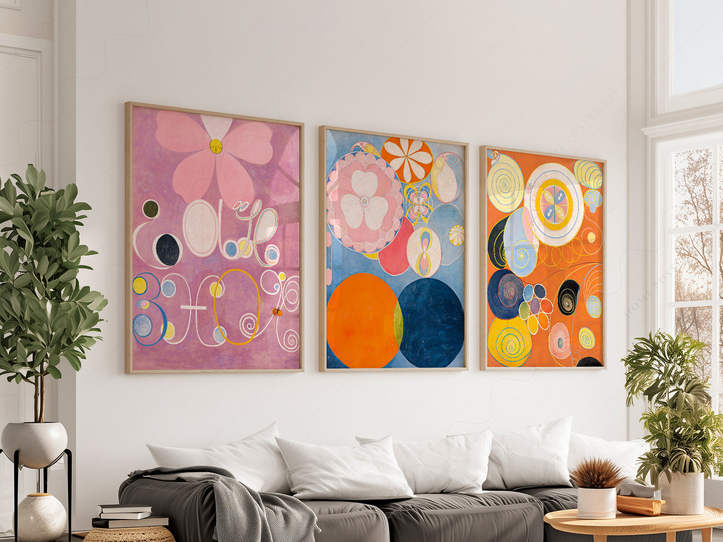 Multiple size options for Hilma af Klint The Ten Largest Print wall art print display