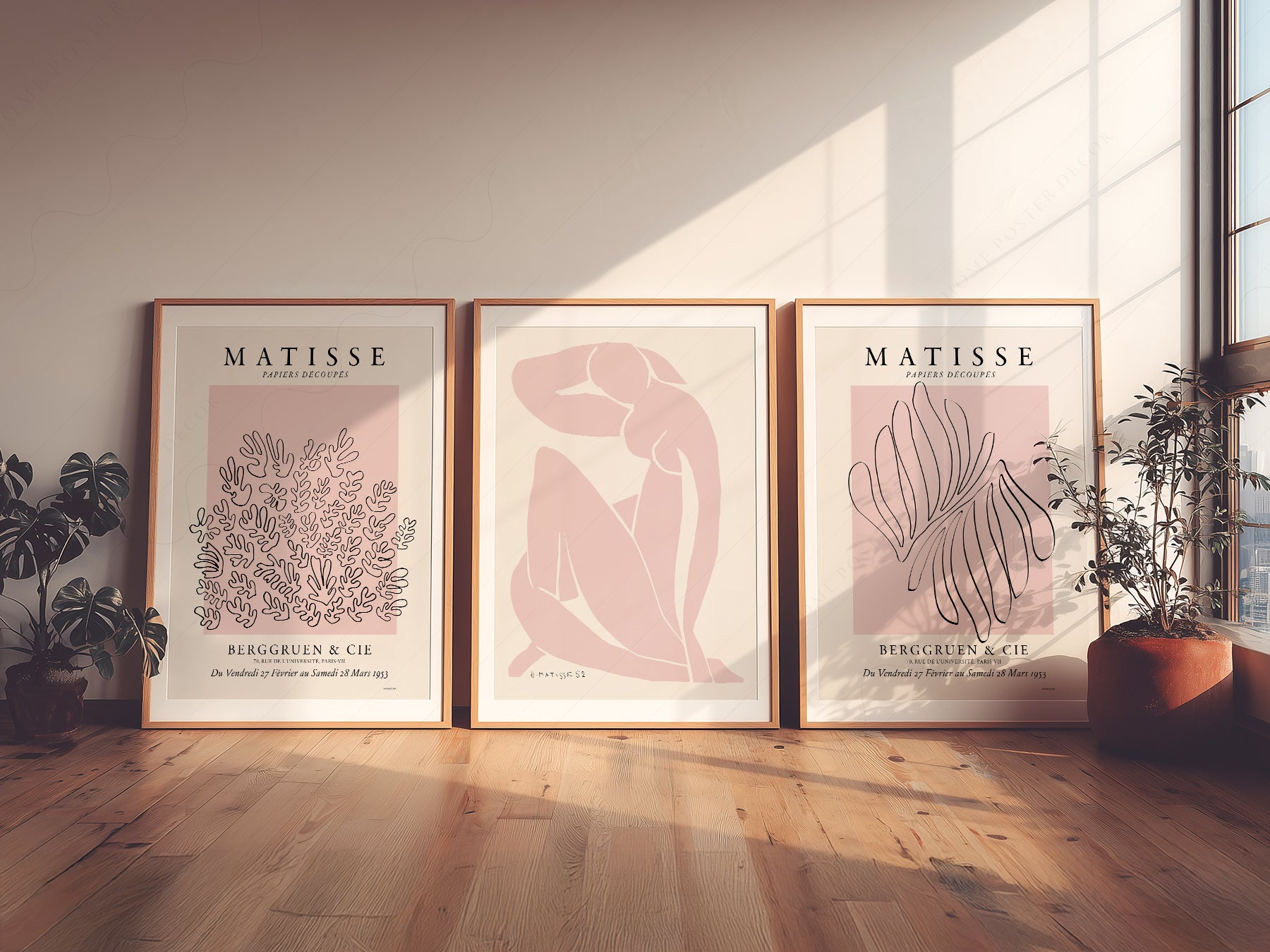 Henri Matisse Gallery Wall Set of 3 print on 100% Cotton Matte Paper – texture detail