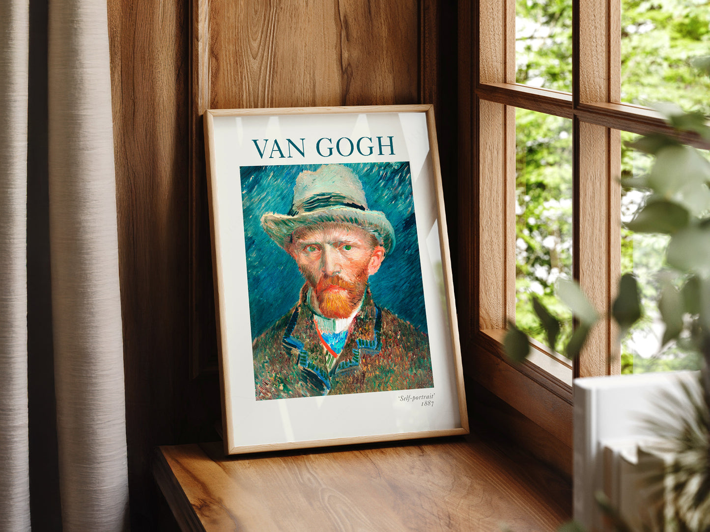 Van Gogh Wall Art, Self-Portrait with Hat Poster