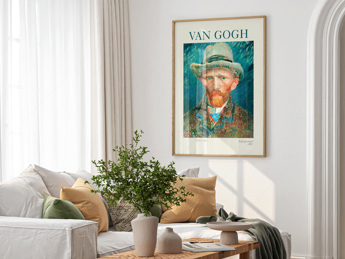Van Gogh Wall Art, Self-Portrait with Hat Poster