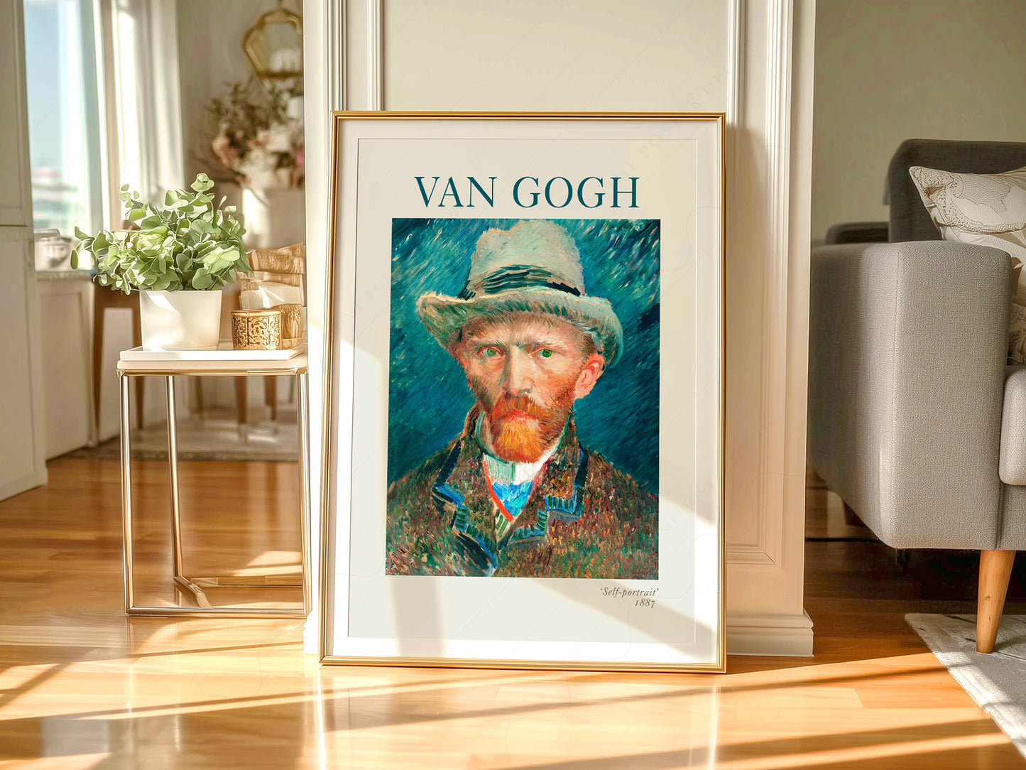 Van Gogh Wall Art, Self-Portrait with Hat Poster