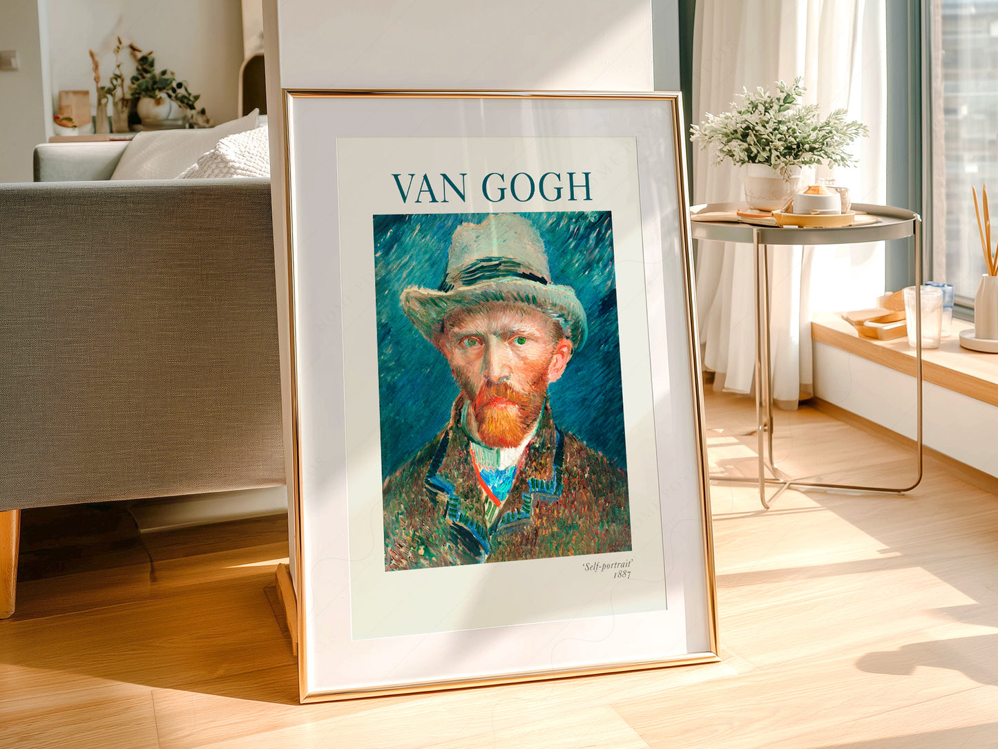 Van Gogh Wall Art, Self-Portrait with Hat Poster
