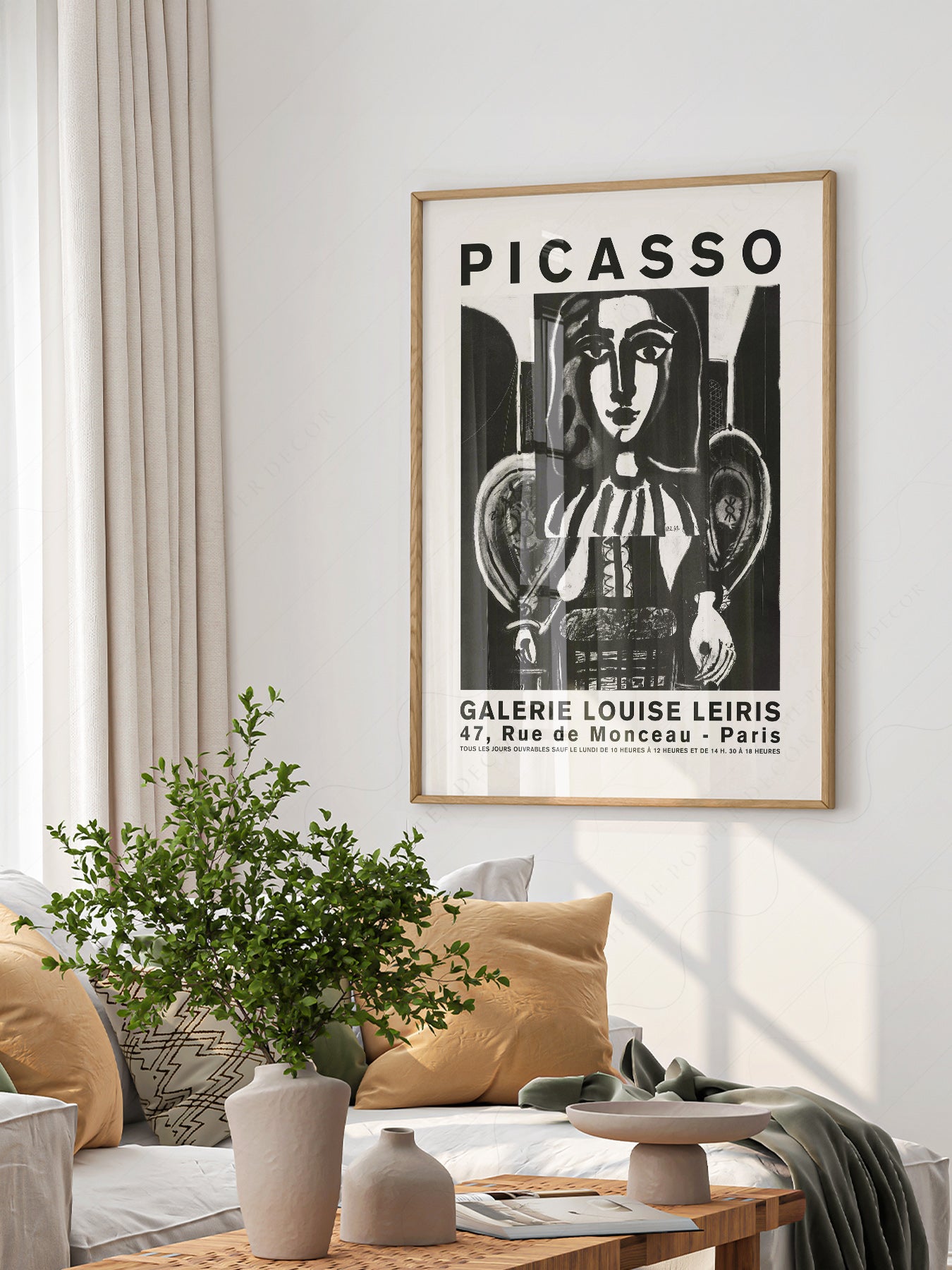 Close-up of Pablo Picasso Galerie Louise Leiris archival print on Premium Matte Paper
