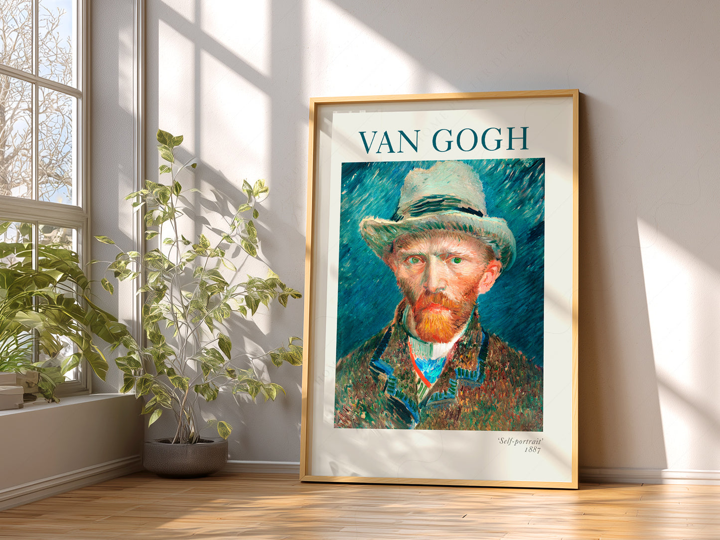 Van Gogh Wall Art, Self-Portrait with Hat Poster