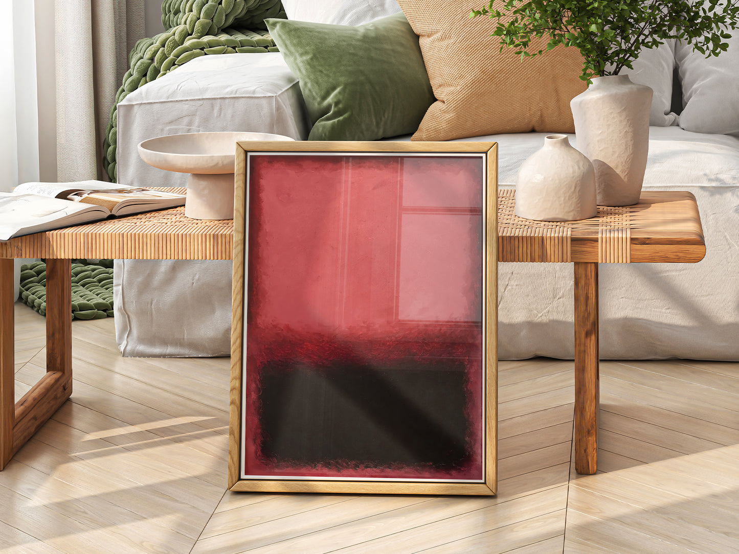 Close-up of Mark Rothko Untitled Red and Black archival print on Premium Matte Paper