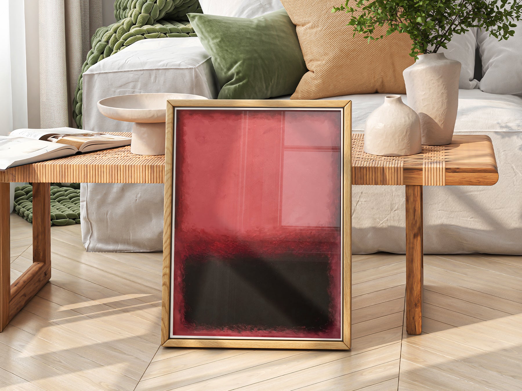 Close-up of Mark Rothko Untitled Red and Black archival print on Premium Matte Paper