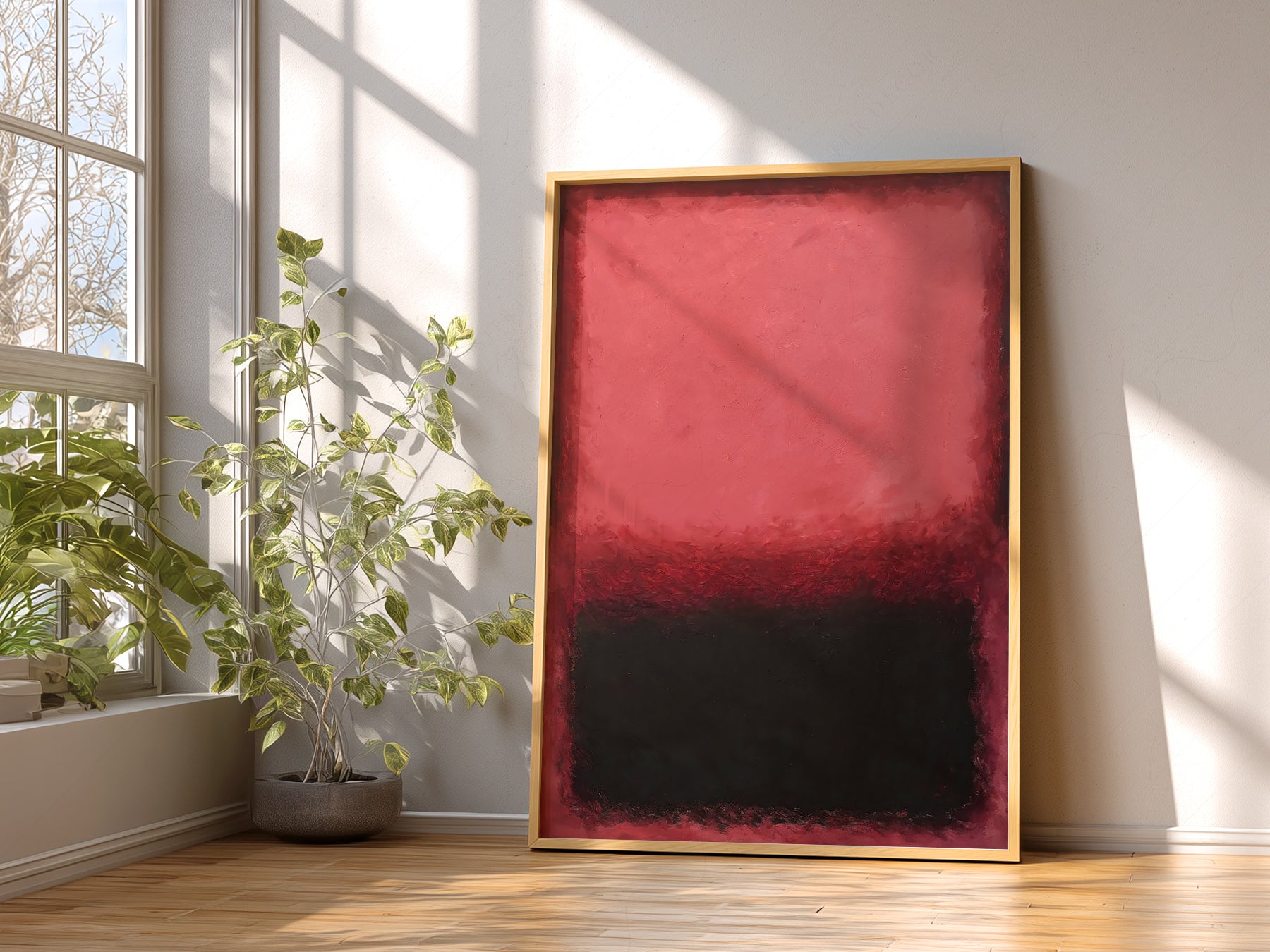 Mark Rothko wall art in a cozy home study or reading room