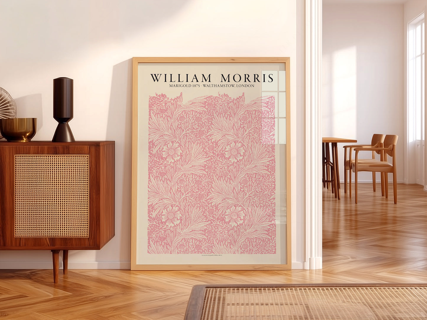 William Morris, Pink Marigold, Fine Art Print