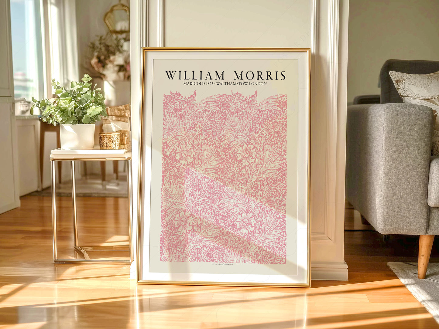 William Morris, Pink Marigold, Fine Art Print