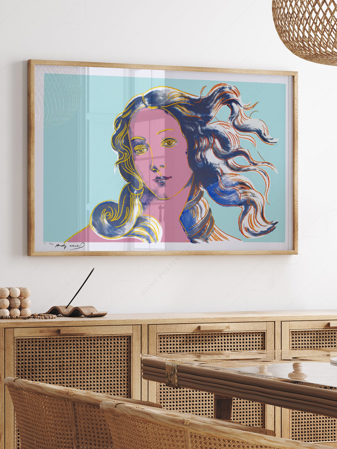 Close-up of Andy Warhol Botticelli's Venus Pop archival print on Premium Matte Paper