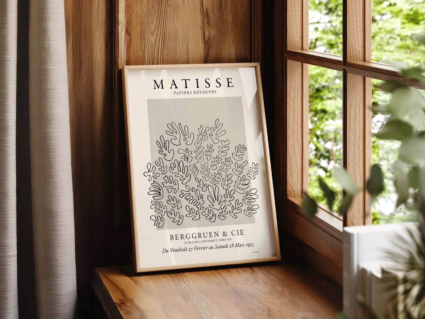 Henri Matisse, The Cut Outs Print, Beige and Black colors