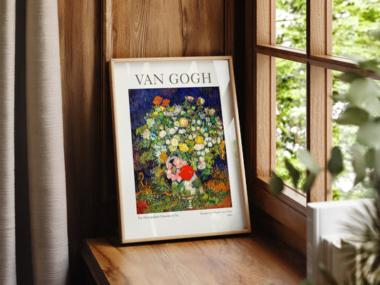 Van Gogh Poster, Bouquet of Flowers in a Vase, Anniversary Gift