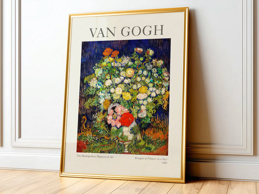 Van Gogh Poster, Bouquet of Flowers in a Vase, Anniversary Gift