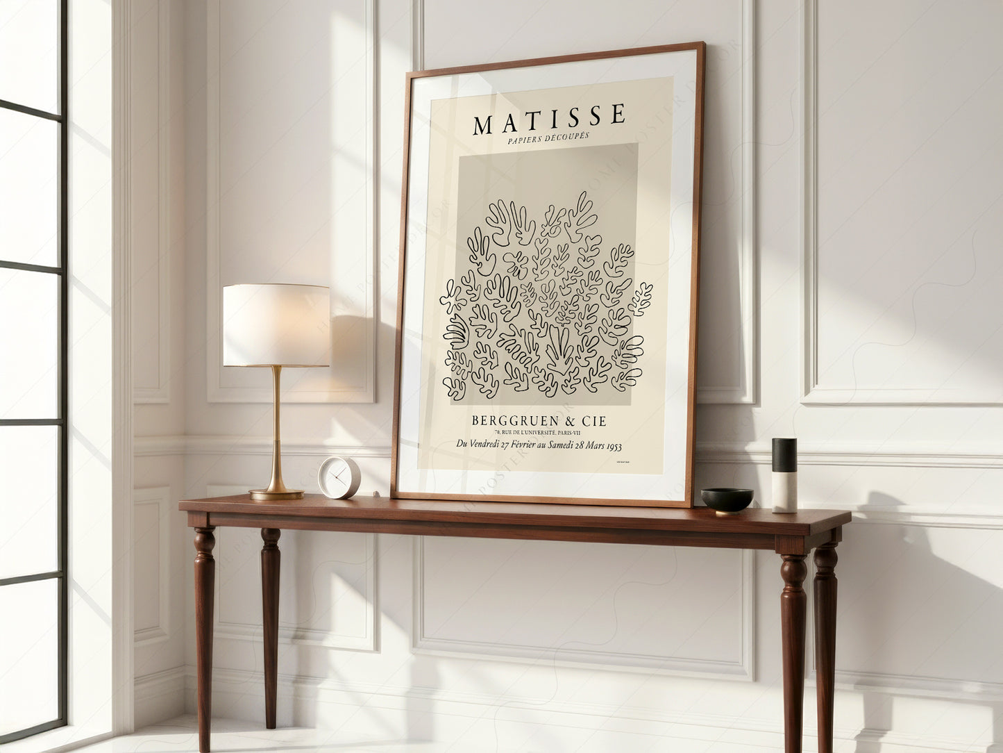 Henri Matisse, The Cut Outs Print, Beige and Black colors